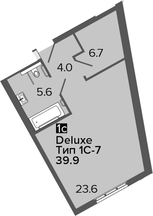 Квартира студия 38.6 м², 15/16 эт., Апарт-отель «ARTSTUDIO M103»